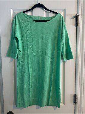 Lilly Pulitzer Green Cassie Mini Sheath Dress Pima Cotton Lightweight